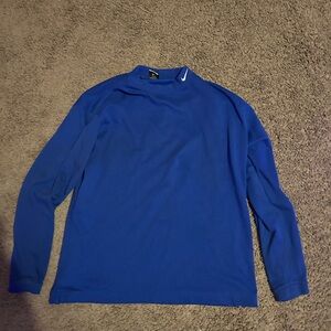 Blue Nike Moch Neck Long Sleeve Shirt